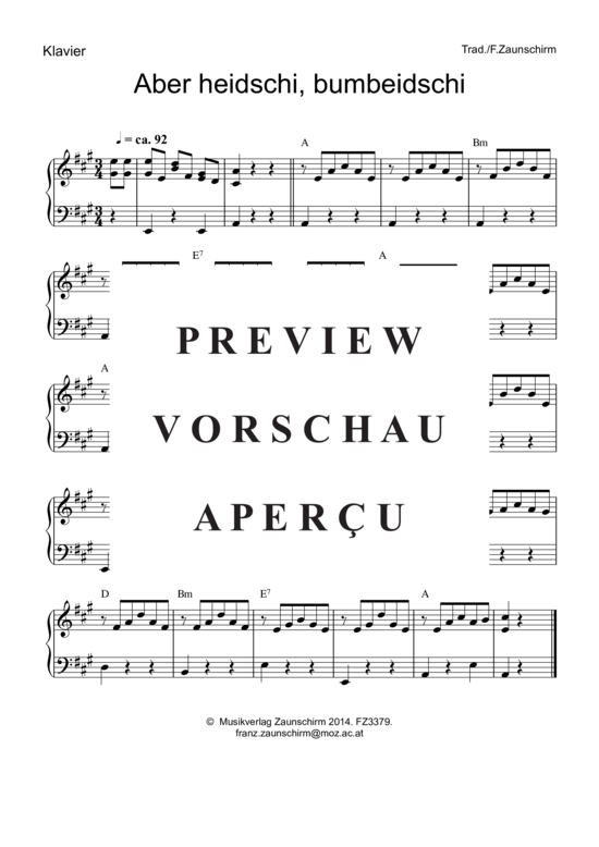 Product gallery: Page 4 of 4 Aber heidschi bum beidschi , , (violin + piano)