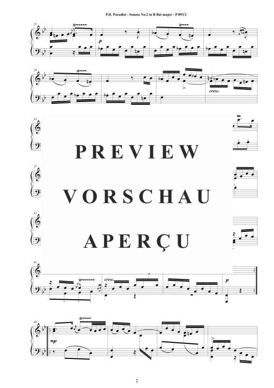Produktgalerie: Seite 3 von 8 Sonate Nr. 2 in B-Dur, , Klavier Solo