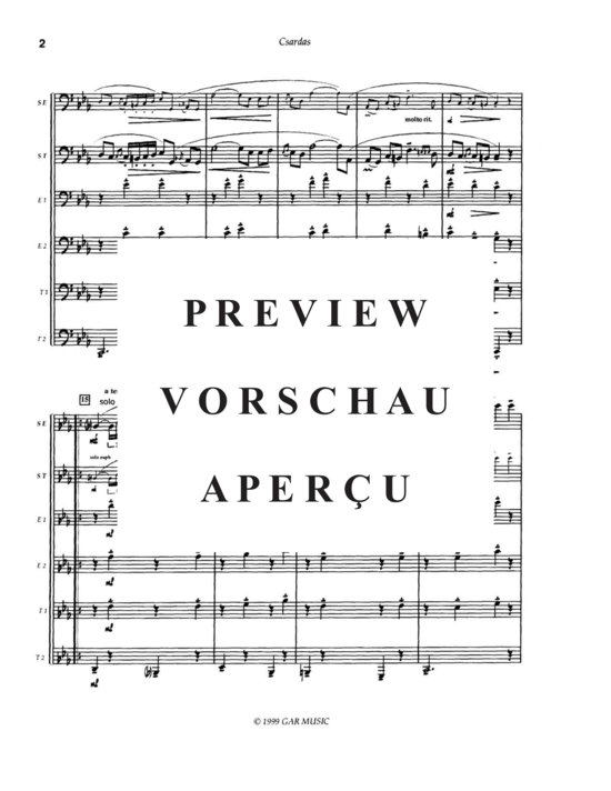 Produktgalerie: Seite 4 von 21 Csardas , , (Tuba Quatett + Euphonium Solo + Tuba Solo)