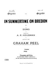 cover: In Summertime On Bredon, Graham Peel, Gesang, Klavier