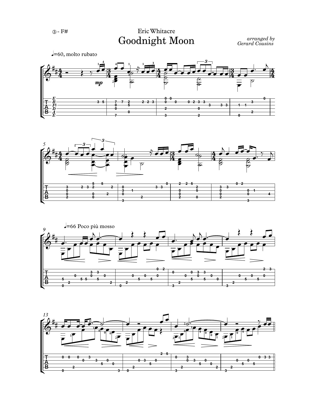 Produktbild zu: Goodnight Moon (arr. Gerard Cousins)
