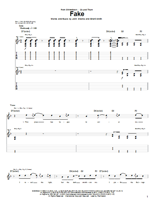Produktgalerie: Seite 1 von 1 Fake, Shinedown, Gitarre