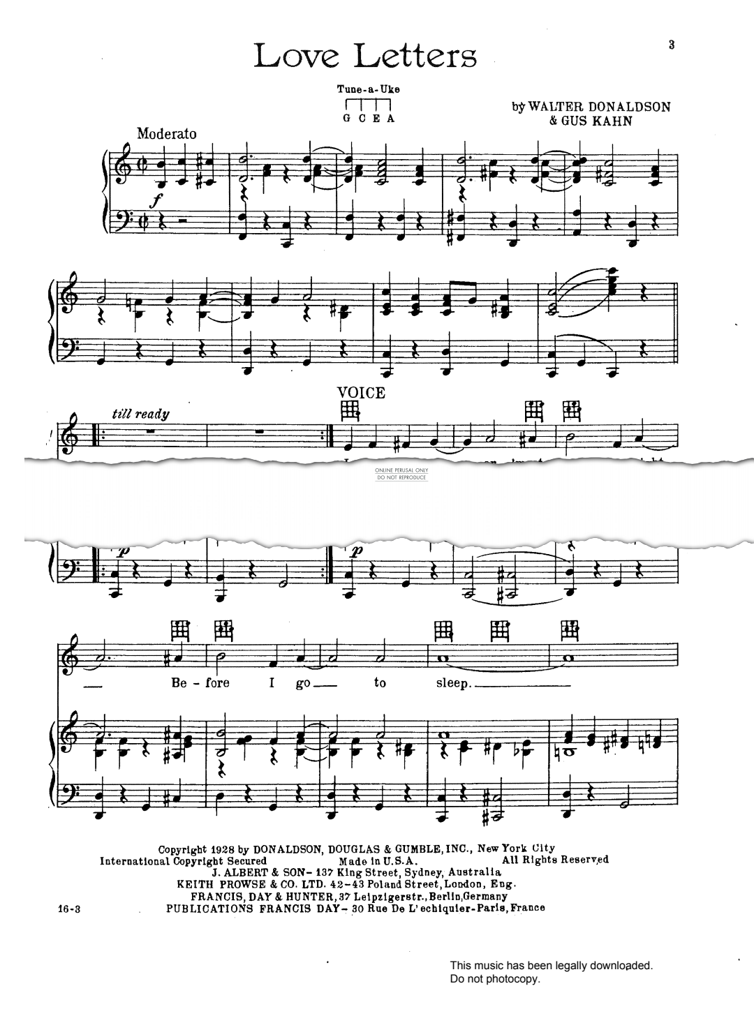 Product gallery: Page 1 of 1 Love Letters, Walter Donaldson