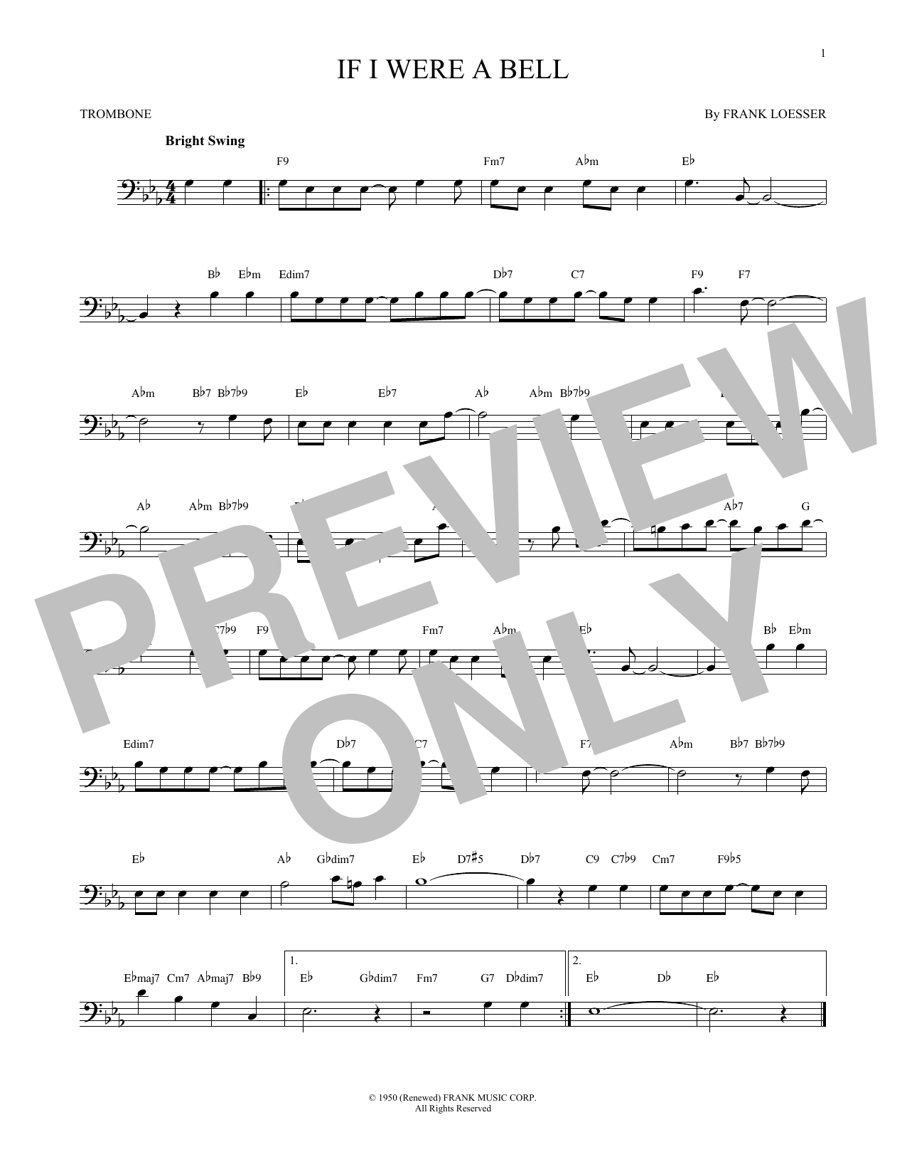 Product gallery: Page 1 of 1 If I Were A Bell, Frank Loesser