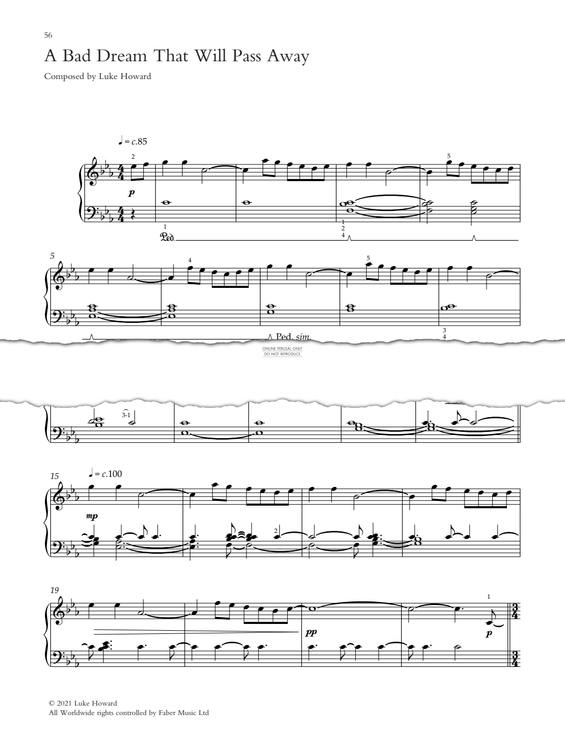 Produktgalerie: Seite 1 von 1 A Bad Dream That Will Pass Away, Luke Howard, Klavier