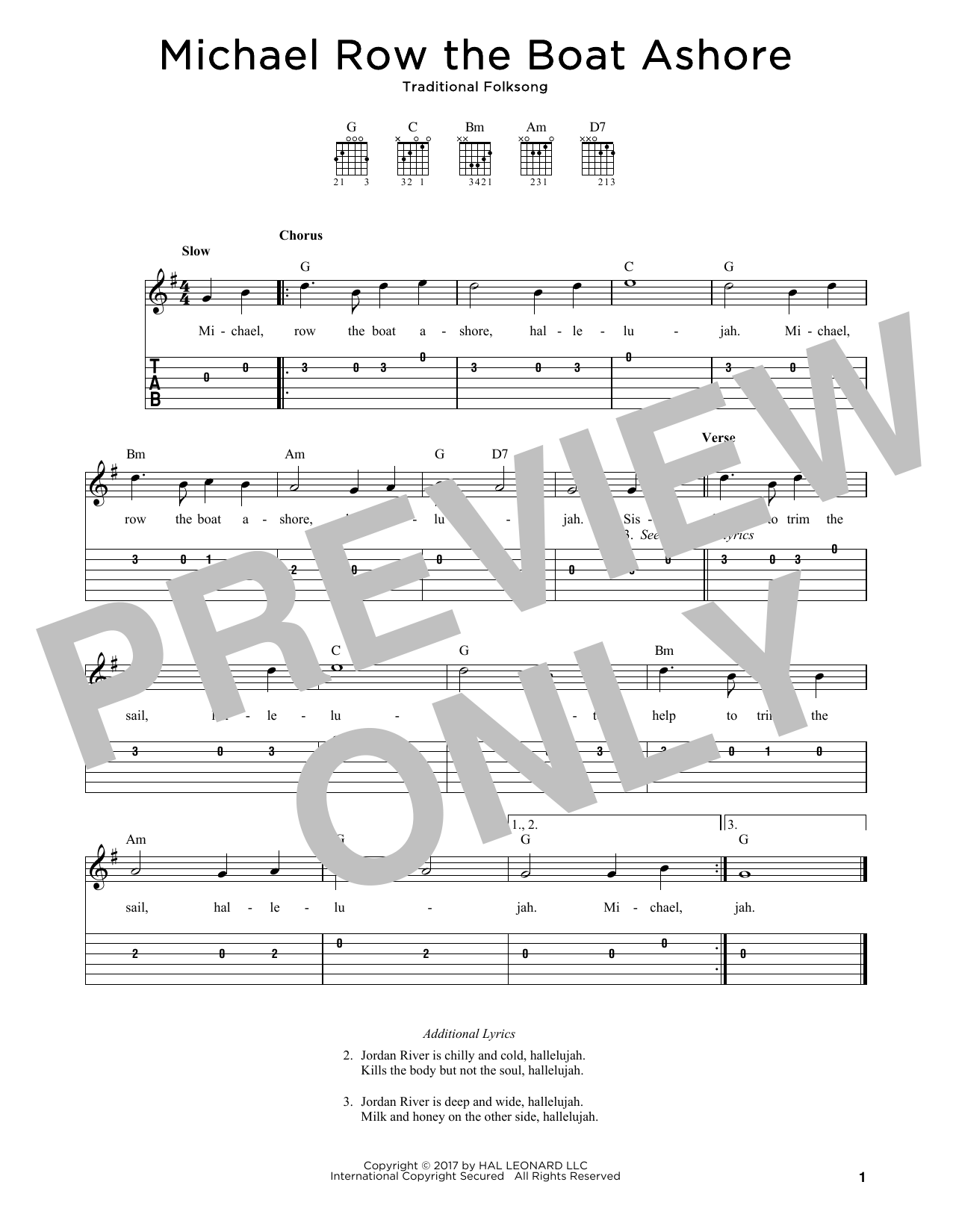 Product gallery: Page 1 of 1 Michael Row The Boat Ashore, Traditional Folksong