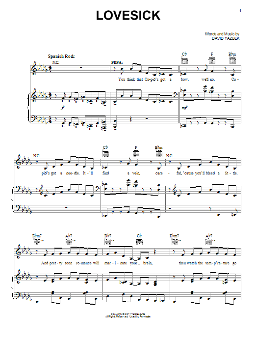 Produktbild zu: Lovesick (from Women On The Verge Of A Nervous Breakdown)