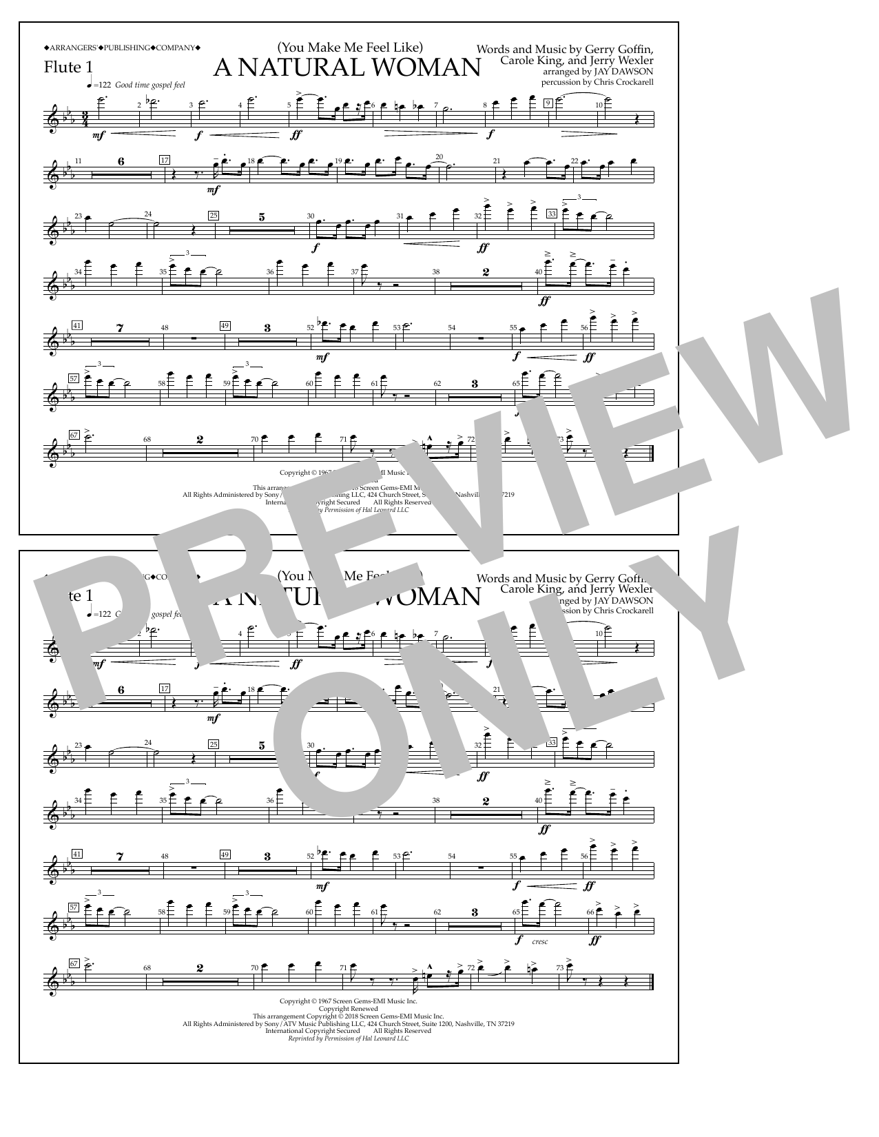 Product picture to: (You Make Me Feel Like) A Natural Woman (arr. Jay Dawson) - Flute 1