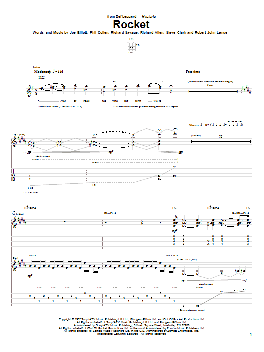 Produktgalerie: Seite 1 von 1 Rocket, Def Leppard, Gitarre