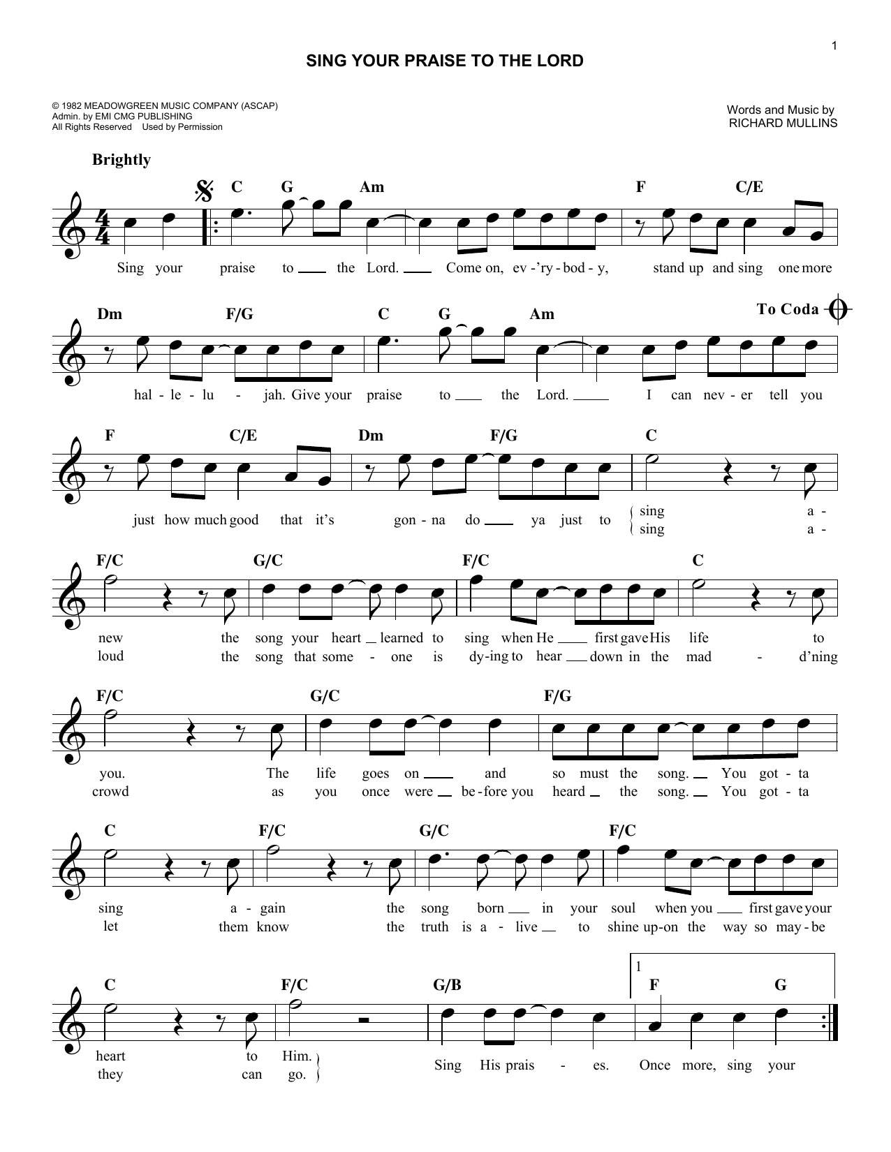 Produktbild zu: Sing Your Praise To The Lord