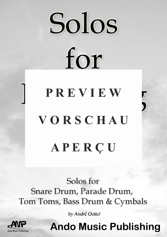 gallery: Solos for Marching Drums - Volume 2, , 40 Solo Pieces for Marching Drums: Snare Drum, Parade Drum, Bass Drum, Tom Toms and Cymbals
