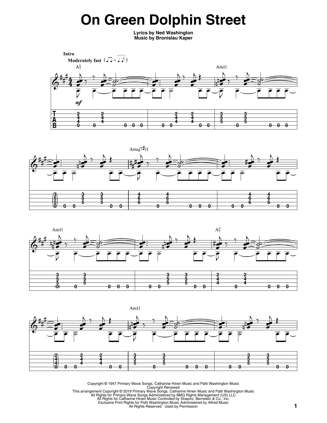 Produktbild zu: On Green Dolphin Street (arr. Bill LaFleur)