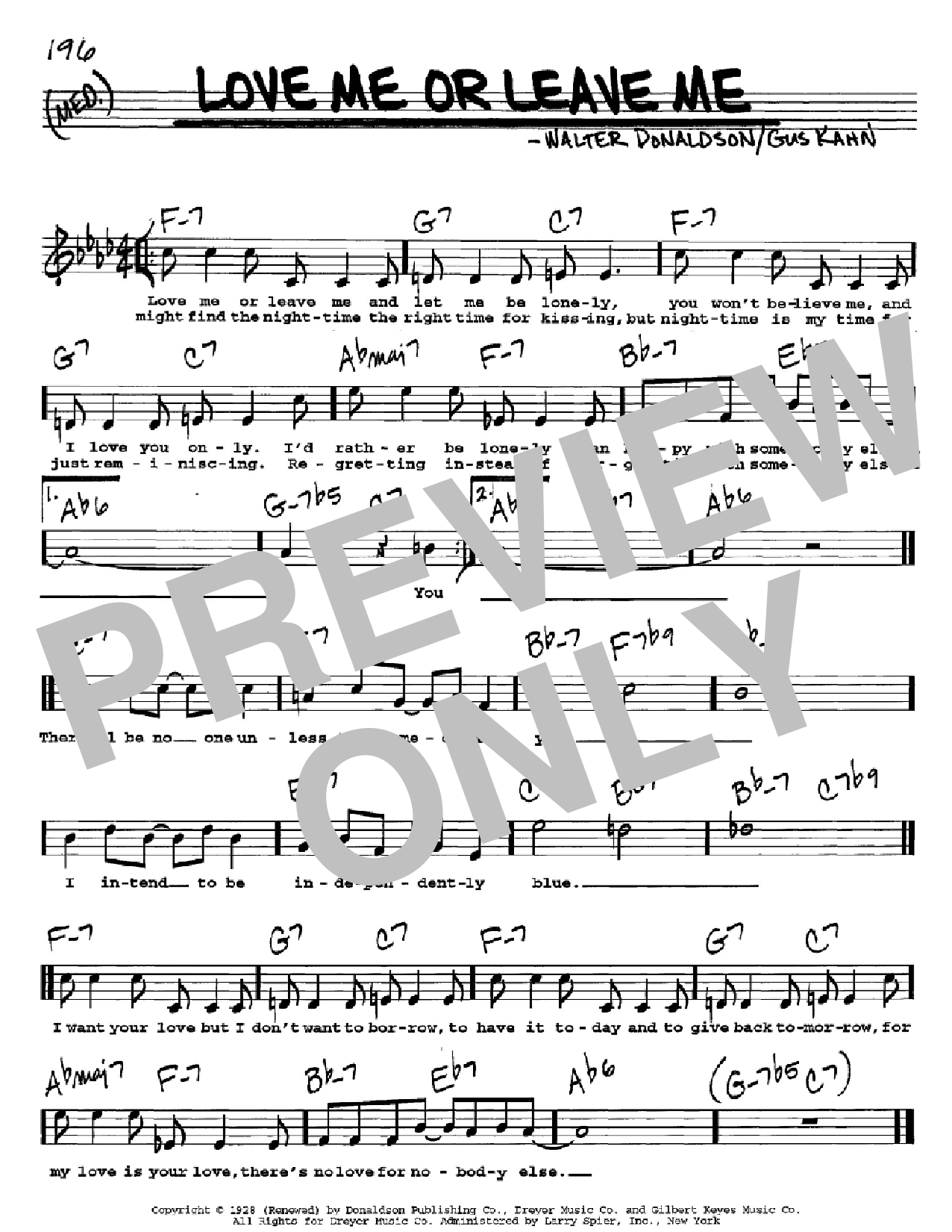 Produktbild zu: Love Me Or Leave Me