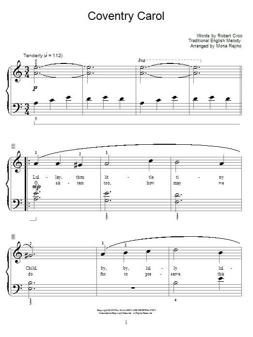 Product gallery: Page 1 of 1 Coventry Carol, Traditional