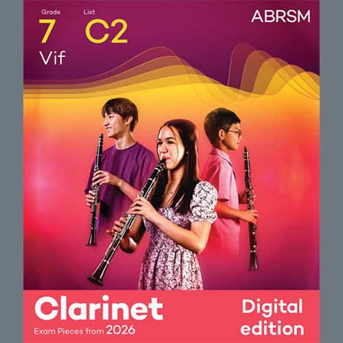 Product picture to: Vif (Grade 7, list C2, from the ABRSM Clarinet Syllabus from 2026)