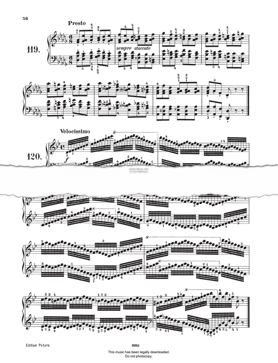 Produktgalerie: Seite 1 von 1 Study (Op. 821, No.119), Carl Czerny, Klavier