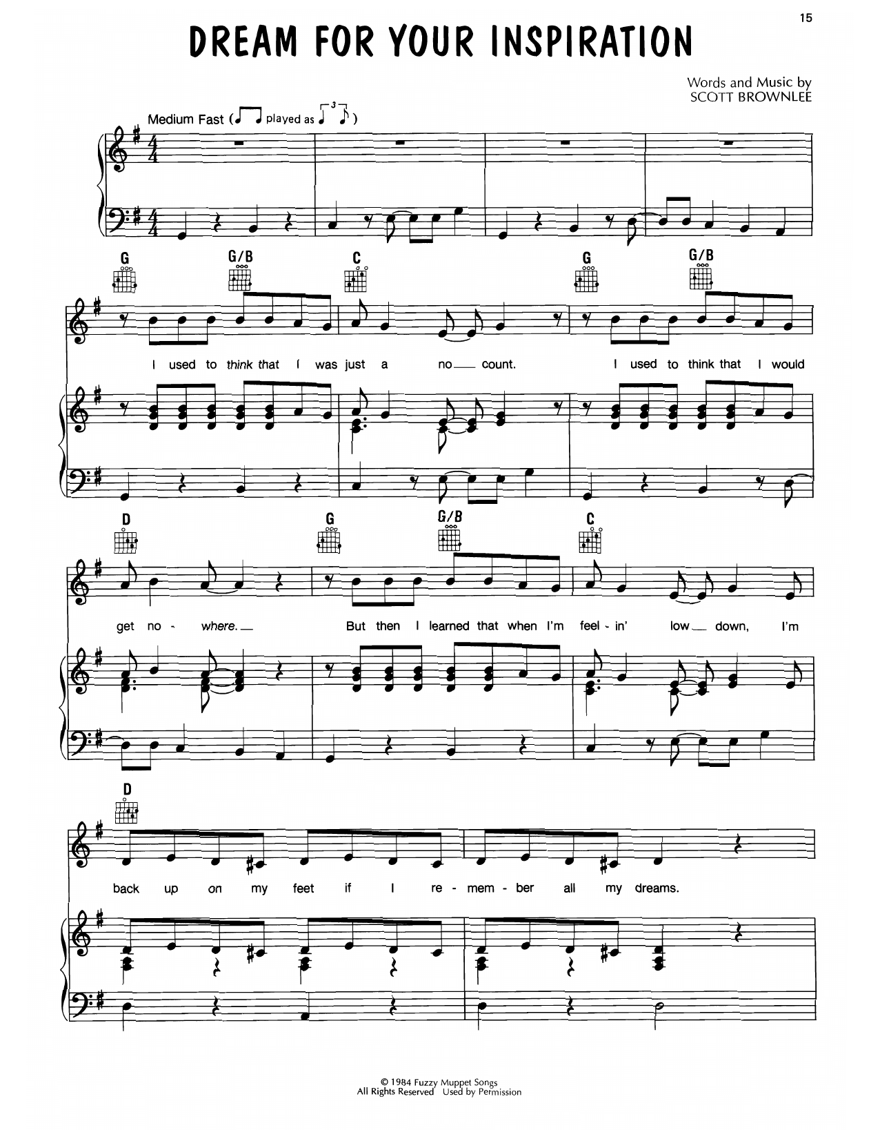 Produktbild zu: Dream For Your Inspiration (from Muppet Babies)
