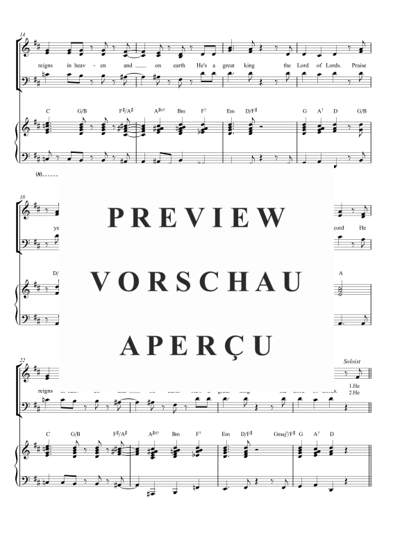 gallery: Great King, , Gemischter Chor SAB, Solo und Klavier