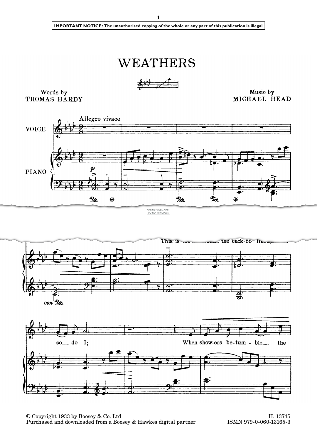 Produktgalerie: Seite 1 von 1 Weathers, Michael Head, Gesang, Klavier