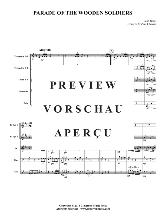 Produktgalerie: Seite 3 von 16 Parade of Wooden Soldiers , , (Blechbläserquintett)