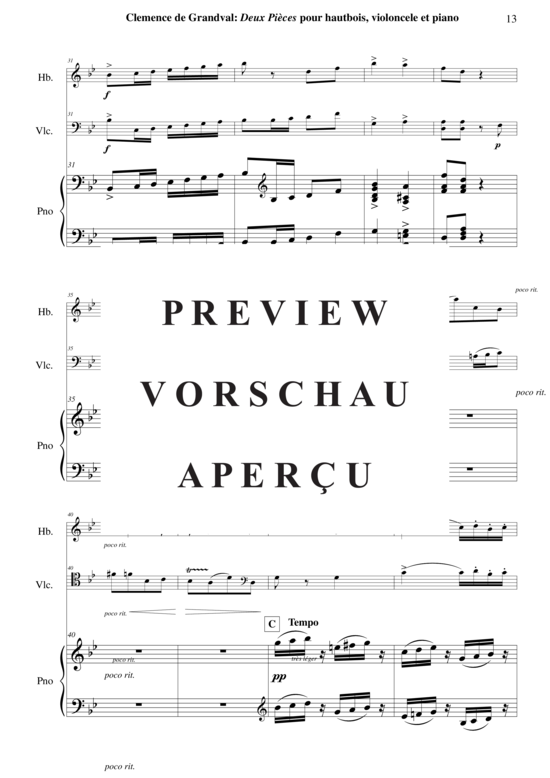 Product gallery: Page 14 of 28 Deux Pièces: Romance et Gavotte , , (Oboe, Cello + Klavier)