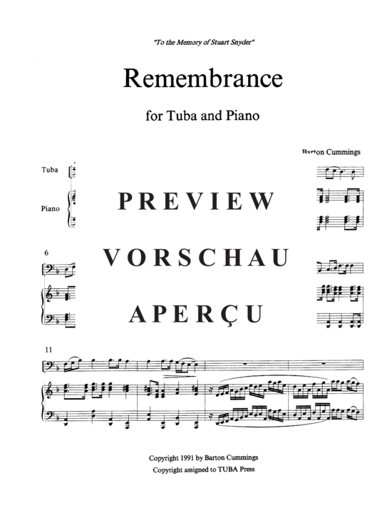 Produktgalerie: Seite 3 von 8 Remembrance , , (Tuba + Klavier)