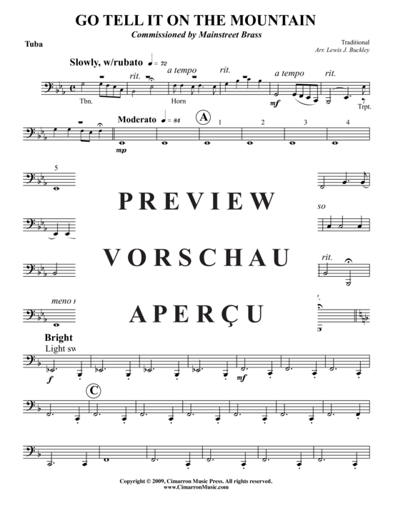 Produktgalerie: Seite 15 von 16 Go Tell it on a Mountain , , (Blechbläserquintett)