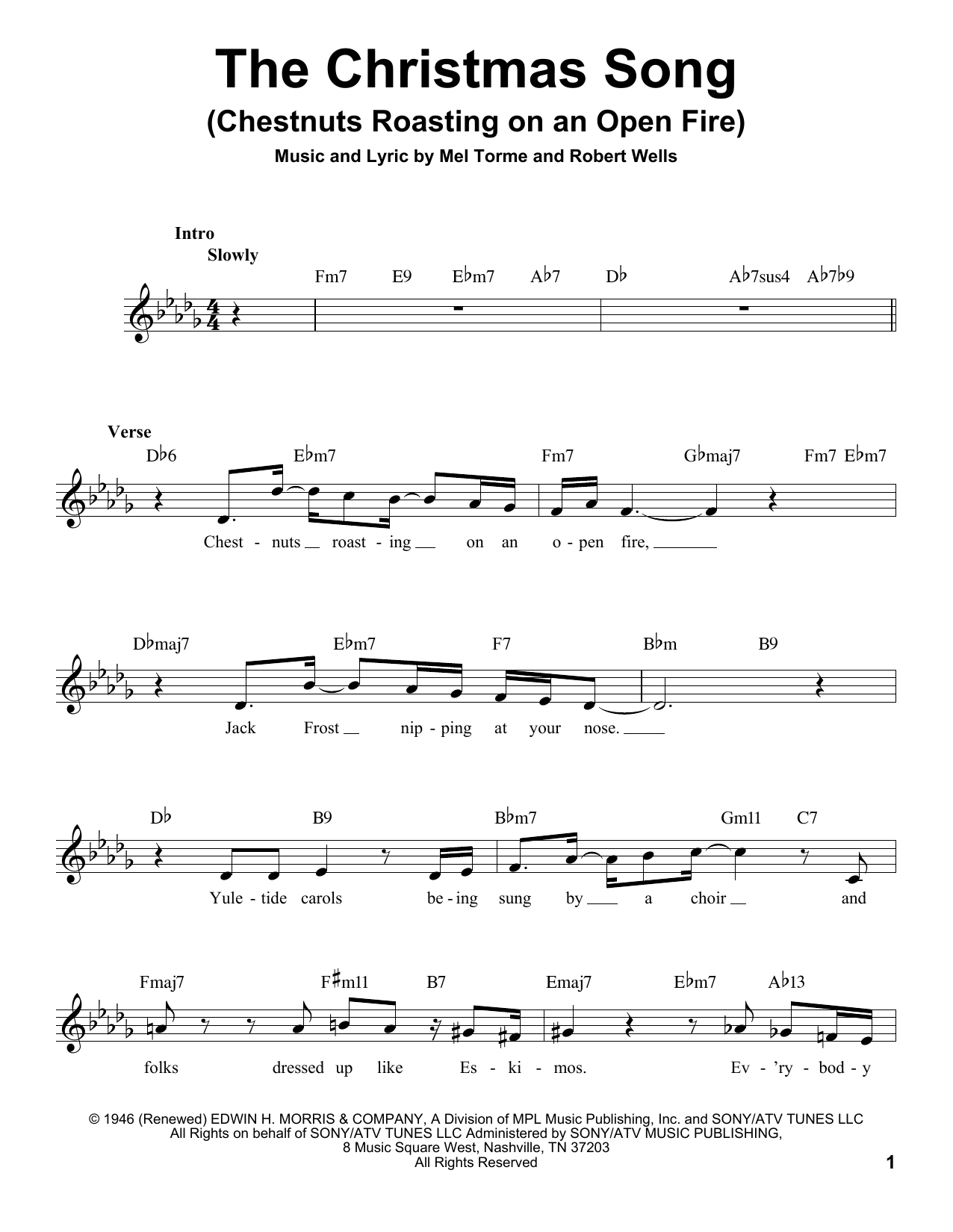 Product gallery: Page 1 of 1 The Christmas Song (Chestnuts Roasting On An Open Fire), Mel Tormé