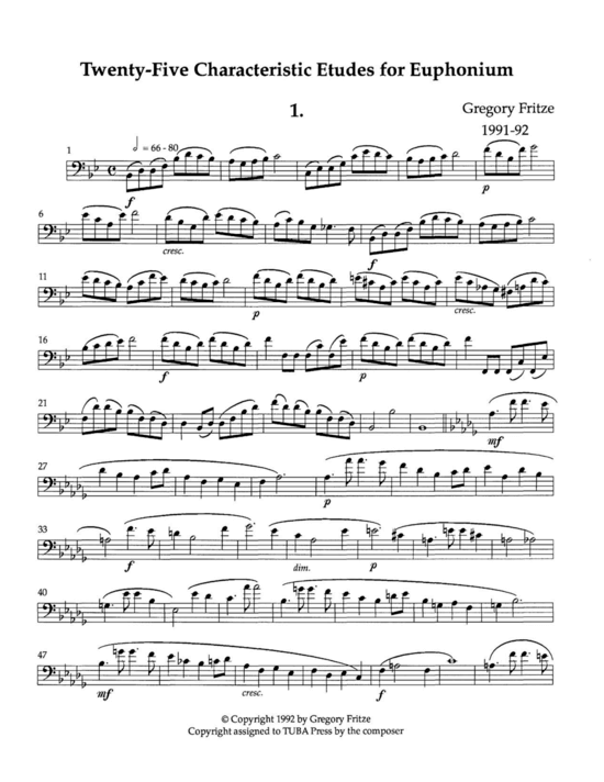 Product gallery: Page 1 of 21 Twenty-five Characteristic Etudes , , (Tuba Solo)