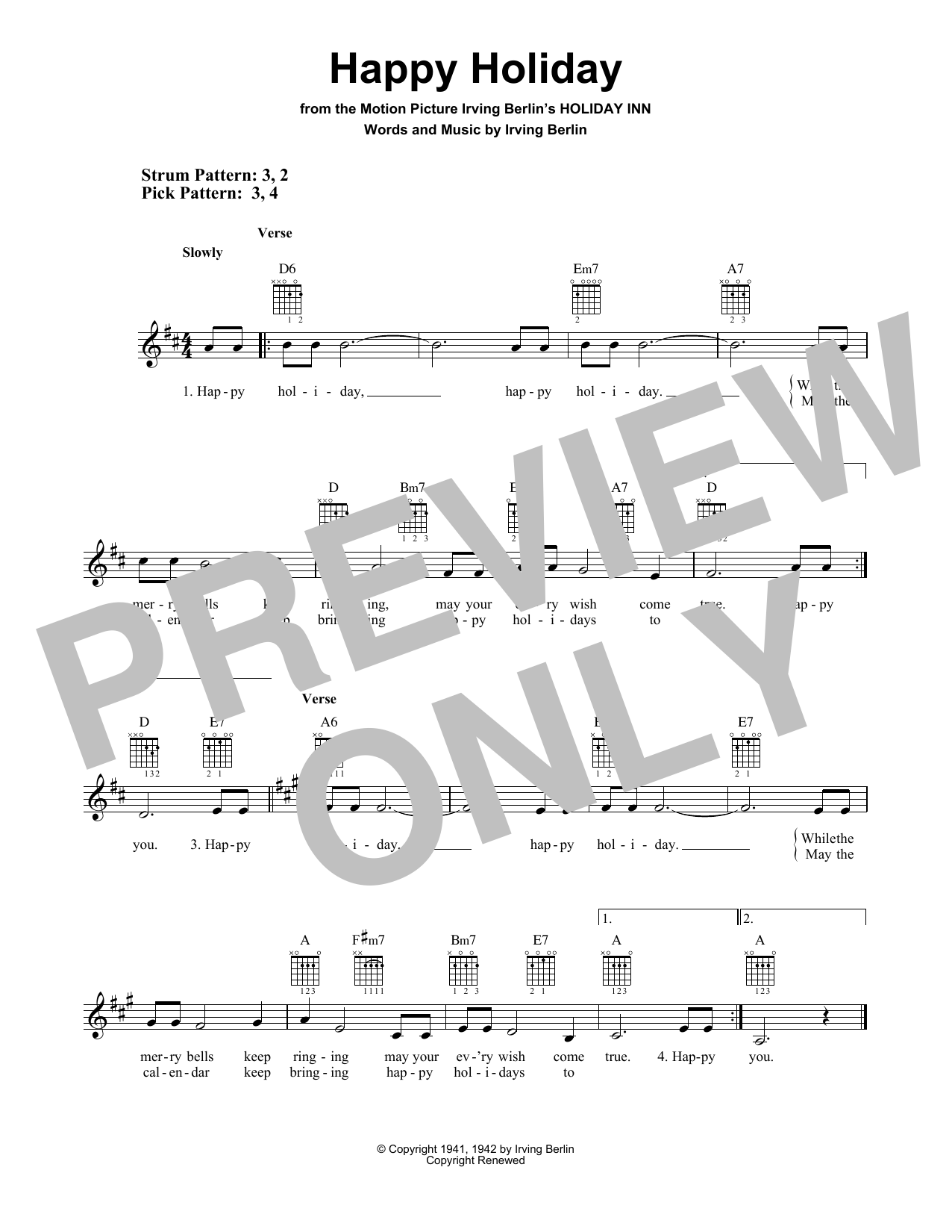 Product gallery: Page 1 of 1 Happy Holiday, Irving Berlin