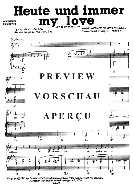 Produktgalerie: Seite 4 von 4 Heute und immer my love, Kraus, 	Peter, Klavier und Gesang