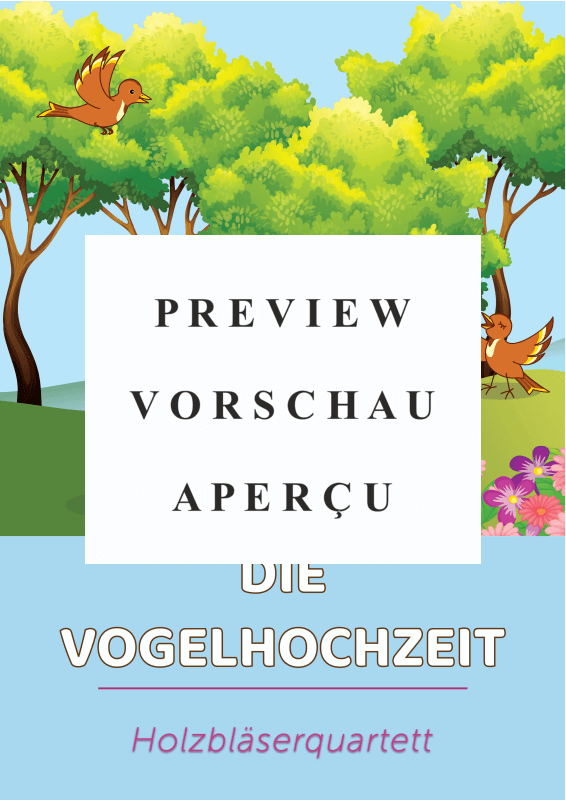 gallery: Die Vogelhochzeit, , (Holzbläser Quartett Flöte, 2x Klarinette in B + Fagott)