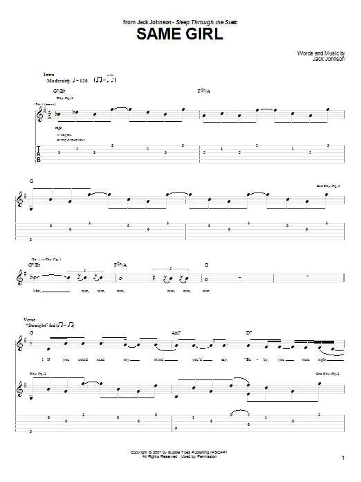 Product gallery: Page 1 of 1 Same Girl, Jack Johnson