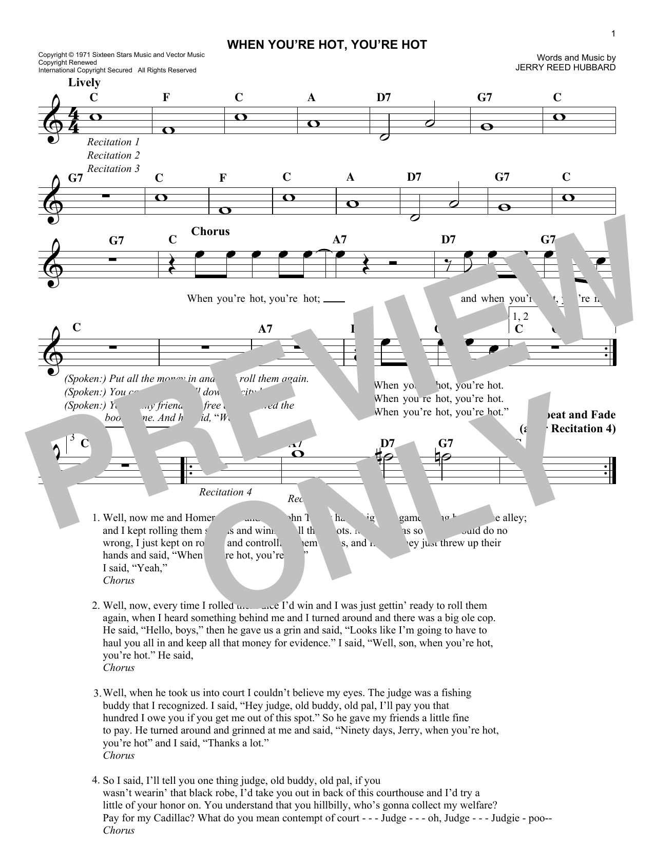 Produktgalerie: Seite 1 von 1 When You're Hot, You're Hot, Jerry Reed