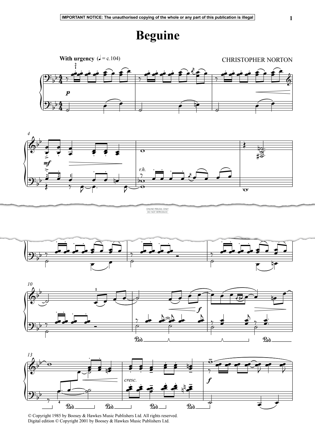 Produktgalerie: Seite 1 von 1 Beguine, Christopher Norton, Klavier