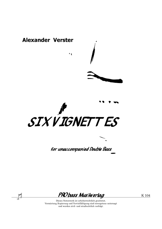 Product picture to: Six Vignettes for unaccomanied Double Bass