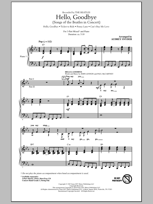 Product picture to: Hello, Goodbye (Songs Of The Beatles In Concert)