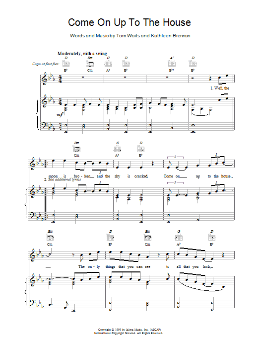 Produktgalerie: Seite 1 von 1 Come On Up To The House, Tom Waits, Gesang, Gitarre, Klavier