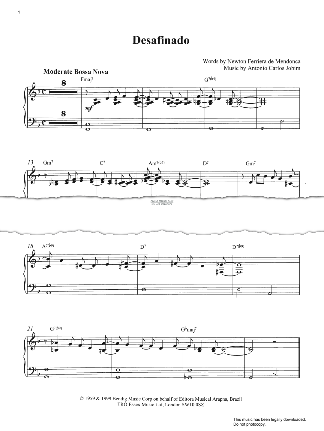 Product picture to: Desafinado (Slightly Out Of Tune)