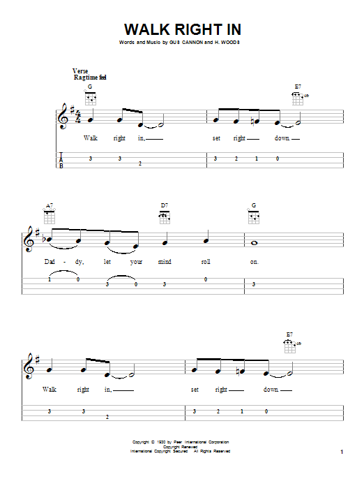 Product gallery: Page 1 of 1 Walk Right In, The Rooftop Singers