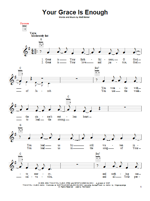 Product gallery: Page 1 of 1 Your Grace Is Enough, Chris Tomlin