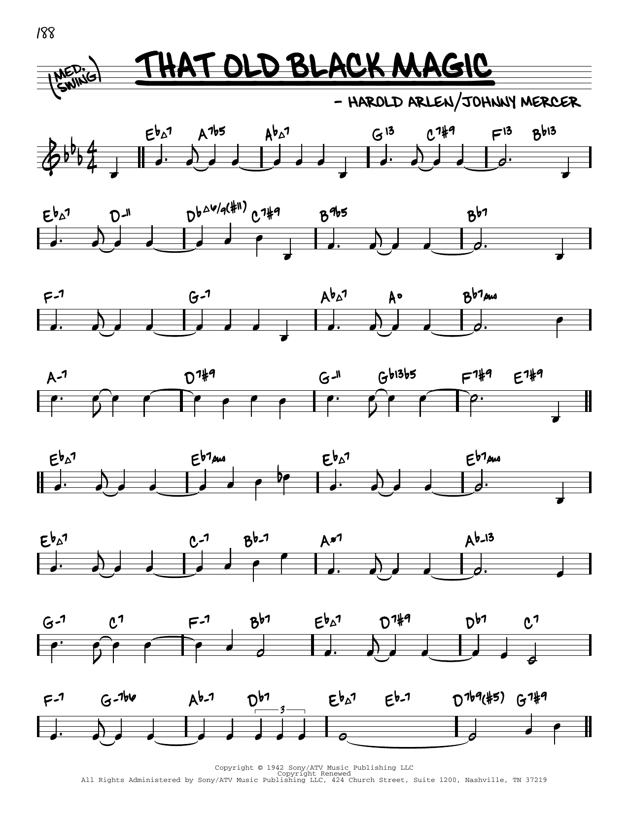 Product gallery: Page 1 of 1 That Old Black Magic (arr. David Hazeltine), Harold Arlen