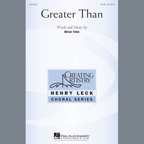 cover: Greater Than, Brian Tate, Chor