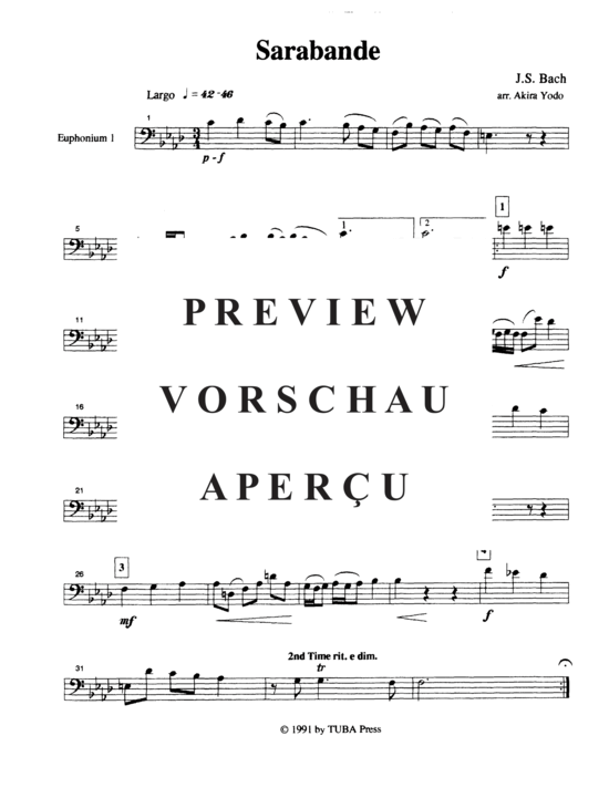 Product gallery: Page 12 of 19 Sarabande and Bouree , , (Tuba Quartett EETT)