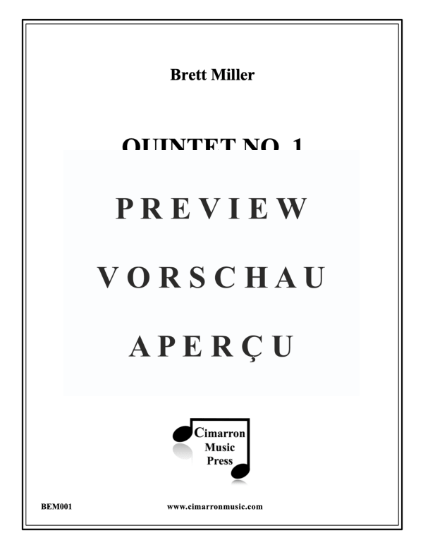 Produktgalerie: Seite 2 von 11 Quintet No. 1, , Blechbläserquintett