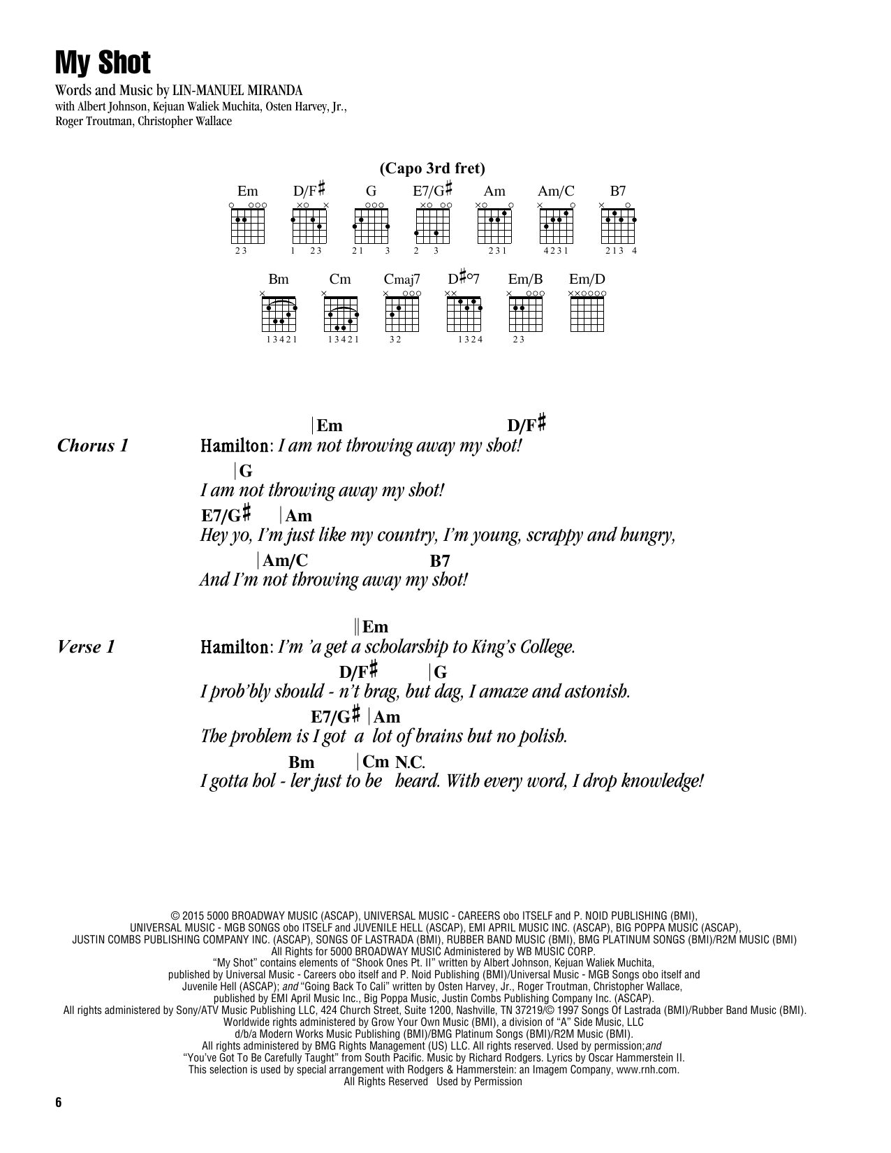 Produktbild zu: My Shot (from Hamilton)