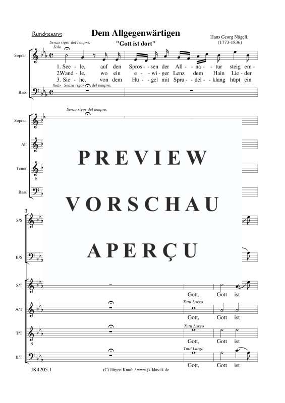 gallery: Dem Allgegenwärtigen - Gott ist dort (Rundgesang), , Gemischter Chor SSATTB