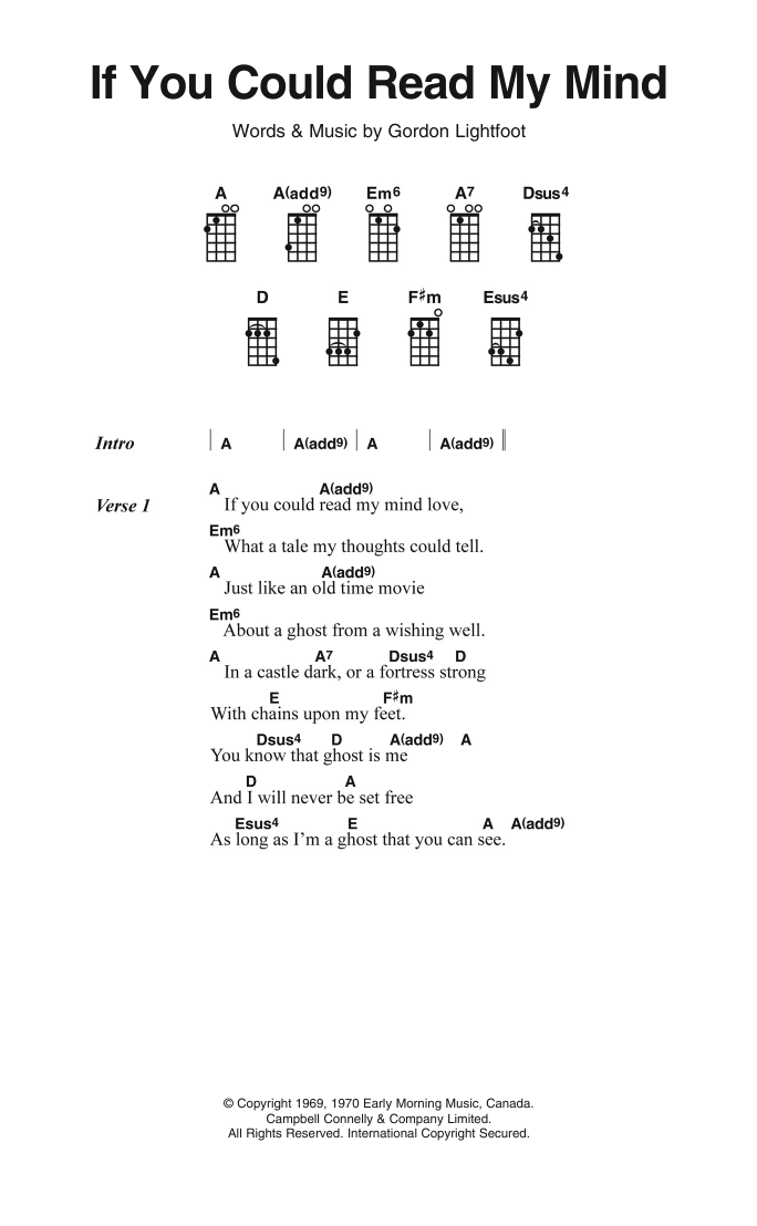 Product gallery: Page 1 of 1 If You Could Read My Mind, Gordon Lightfoot