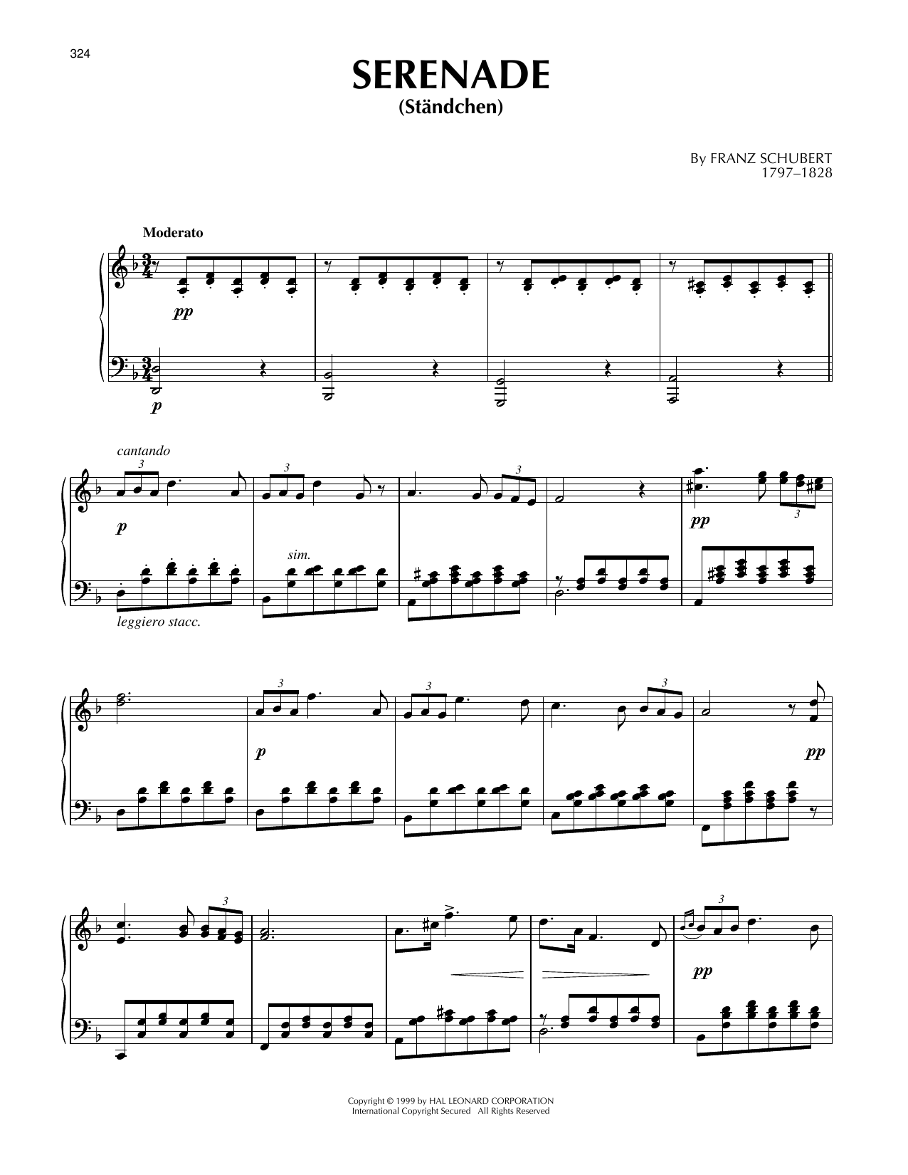 Product picture to:  Serenade (Ständchen) - Franz Schubert
