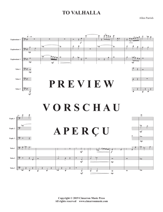 Product gallery: Page 3 of 21 To Valhalla , , (Tuba Ensemble EEETTT)